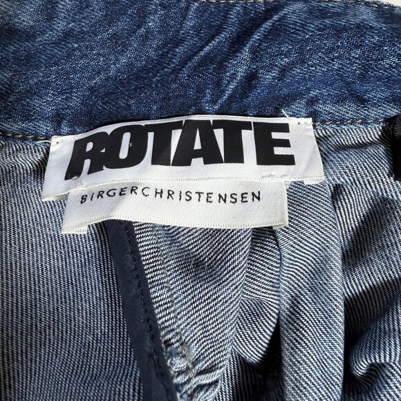 ROTATE Birger Christensen Kim Denim Mini Dress Sz XS - Picture 13 of 14